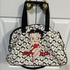Betty Boop Black and White Tote with Red Accents